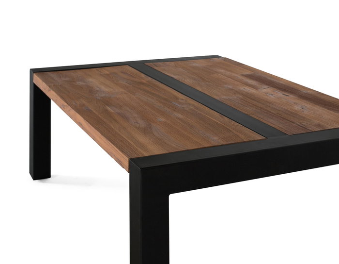 GINER Y COLOMER Table basse en bois de teca et métal
